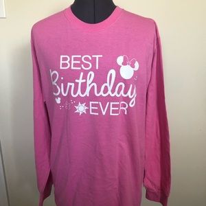 Best Birthday Ever Pink Long Sleeve TShirt Medium